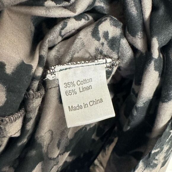 Peacock Ways Linen Lagenlook Tunic Top Dress Cotton size Large - Picture 9 of 9